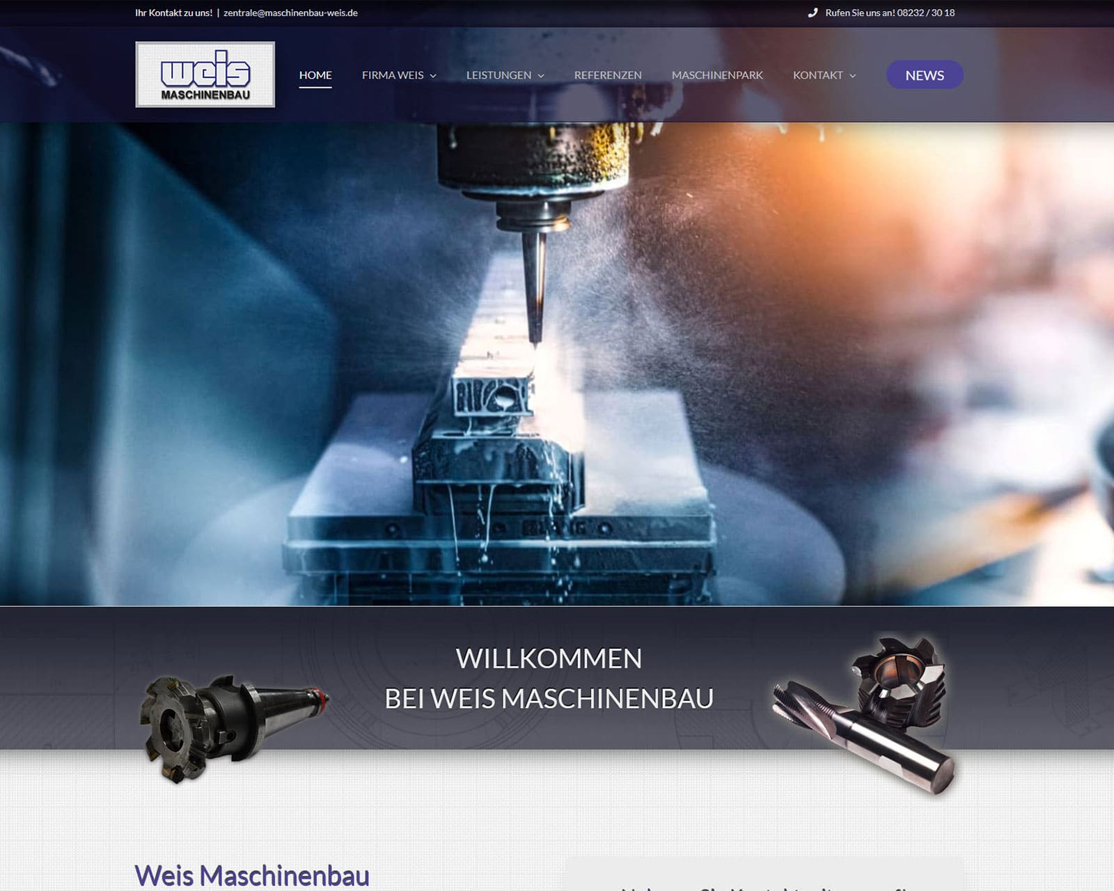 Referenz Website Weis Maschinenbau